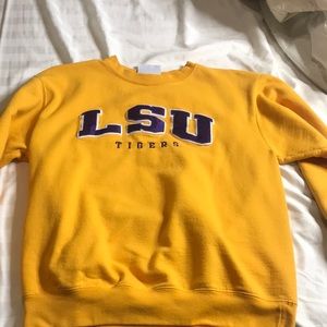 yellow LSU crewneck. Size medium